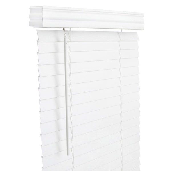 Living Accents Faux Wood 2 in. Blinds 46 in. W X 60 in. H White Cordless FAX4660WH - main